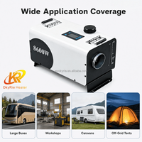 Calentador de Estacionamiento Diésel OkyRie AX82H CE ROHS Seguro Todo en Uno de 8-10kW con Protección Contra Sobrecalentamiento 12V/24V para Autocaravanas, Caravanas y Camiones