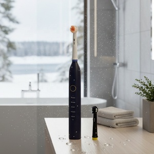 מברשת שיניים חשמלית מסתובבת 360 מעלות עם לוגו בהתאמה אישית, עמידה במים בתקן IPX7, 5 מצבי ניקוי, טעינה ב-USB, עם 2 סוגי מברשות - Product Image 2