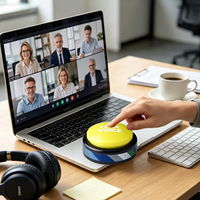 Bouton Sonore Personnalisé Interactif MP3/WAV – Jouet de Bureau Audio pour le Team Building et les Bribons d'Idées – Cadeau Idéal