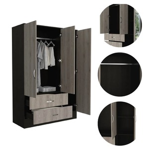 Factory Wholesale Modern Mirrored Armoire Closet with <b>Mirror</b> and Drawers - Product Image 3