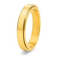 Bague anti-stress virale TikTok en acier inoxydable, étanche, inaltérable, hypoallergénique, avec spinner, cadeau de fête, vente en gros