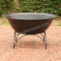 Pot de foyer rond en fonte pour Camping jardin, 4 pièces, 30 pouces, dôme en métal, extérieur Patio, bûches de bois profond, résistant au feu