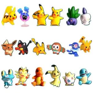 ฟิกเกอร์แอ็คชั่นพ็อกเก็ตมอนสเตอร์ Pikachu Charizard Squirtle ทำด้วยมือรูปแบบภาพเคลื่อนไหวตุ๊กตาของเล่นเค้กอุปกรณ์ตกแต่ง