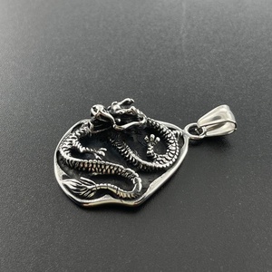 Nouveau produit punk : Bijoux en acier titane, pendentif dragon vintage personnalisé, acier inoxydable classique et créatif - Product Image 3