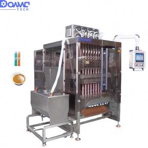 Machine de remplissage et d'emballage entièrement automatique multi-voies pour sachets à trois soudures latérales, pour sauce tomate, ketchup, liquides (10-100g) et jus - Product Image 2