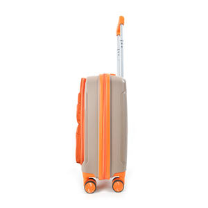 <span class=keywords><strong>Valigia</strong></span> Classica di Lusso Nuova 20'' in PP con Apertura Frontale, Serratura, Impermeabile, Colore Arancione e Grigio, Ruote Girevoli - Product Image 3