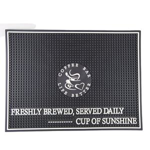 Custom Logo Silicone PVC Bar Mat Rubber Spill Pad Pub <b>Runner</b> Beer Rail Mat Drip Tray Non Slip Counter Mat Coaster Placemat - Product Image 1