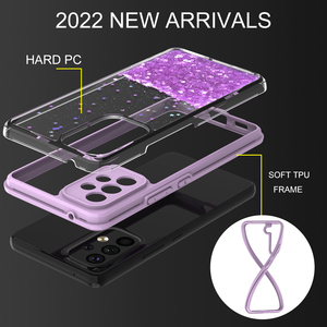 Lujosa funda anticaída para teléfono móvil, carcasa de TPU de Color con capa de purpurina epoxi para <span class=keywords><strong>Motorola</strong></span> G42 G52 G82 5G - Product Image 4