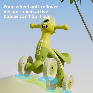 Monopattino Senza Pedali per Bambini da 2 <span class=keywords><strong>a</strong></span> 4 Anni, <span class=keywords><strong>a</strong></span> Quattro Ruote, in Plastica, Regalo - Product Image 4
