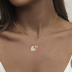 แฟชั่นใหม่ทอง18K ง่าย26ตัวอักษรฟองสร้อยคอสร้อยคอพร้อมจี้สร้อยคอชุบทอง18K - Product Image 3