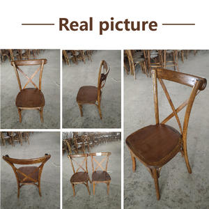 Silla de Madera con Respaldo Cruzado al por Mayor, Silla de Comedor de Madera Maciza con Respaldo Cruzado para Bodas, Sala de Estar - Product Image 5