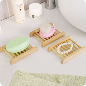 Porte-savon fait main personnalisé Logo gravure laser porte-savon boîte à savon barre de bois de bambou égouttoir à savon - Product Image 3