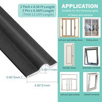 Cinta de Sellado de Espuma en Forma de S para Puertas, Autoadhesiva, Impermeable e Insonorizante, para Puertas de Entrada Exteriores de Viviendas