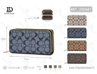 Portafoglio da Donna con Doppia Cerniera, Grande Formato in Microfibra e Pelle Sintetica, Portafoglio Lungo alla Moda - Product Image 1