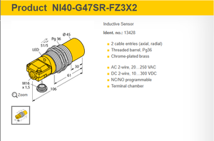 sensors inductive proximity switch NI20U-M30-AP6X-H1141 BI4-EM12E-AP45XLD NI40-G47SR-FZ3X2 - Product Image 6