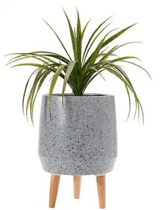 Pot Penanam Berkaki Terrazzo Modern