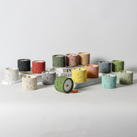 Vente chaude cylindre nids de poule conception béton bougie tasse Simple nordique vide bocaux parfumés pour la décoration intérieure