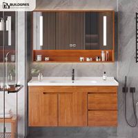 Buildgres-Meuble-lavabo élégant de 32 pouces en MDF pour salle de bain