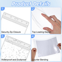 Protège-documents ultimes UIOWIO CUSTOM en plastique rigide transparent, pochettes refermables en PVC transparent pour feuilles de documents