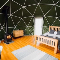 Grande bulle transparente double en polyester enduit de PVC, imperméable, géodésique, de luxe, 4 saisons, résistante aux UV, ignifuge, 100 km/h, 70 kg/m²