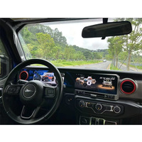 Sistem Navigasi Android Terintegrasi 123+123 inci untuk Jeep Wrangler yang Kompatibel, Dilengkapi Layar TFT dan Dashboard Octa-core