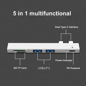 <span class=keywords><strong>Hyperdrive</strong></span> 5 In 1 <span class=keywords><strong>USB</strong></span> <span class=keywords><strong>C</strong></span> <span class=keywords><strong>HUB</strong></span> 2 * <span class=keywords><strong>USB</strong></span> tip <span class=keywords><strong>C</strong></span> SD TF kart okuyucu PD şarj adaptörü <span class=keywords><strong>USB</strong></span> <span class=keywords><strong>C</strong></span> dönüştürü<span class=keywords><strong>c</strong></span>ü iPad ile uyumlu Pro - Product Image 6