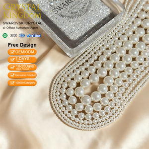 Perles brillantes en cristal <span class=keywords><strong>Swarovski</strong></span> 5810 incrustées de perles simulées pour bracelets personnalisés, épingles de revers et tenues de mariage - Product Image 1