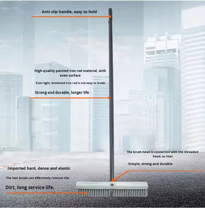 Outils de nettoyage professionnels, <span class=keywords><strong>balai</strong></span> à pousser en bois, brosse à récurer pour sols rugueux intérieurs et extérieurs, tête de <span class=keywords><strong>balai</strong></span> de nettoyage - Product Image 3