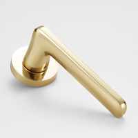 Poignée de porte en alliage de zinc de luxe avec serrure à mortaise pour portes intérieures en bois
