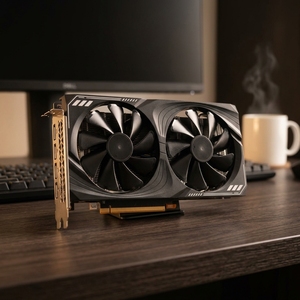 Carte graphique 7600 8GB RTX 3060 12G 8G GDDR6 PCI 4.0 pour ordinateur de bureau, GPU de jeu avec double ventilateur de refroidissement, carte vidéo haute performance - Product Image 3