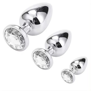 Ensemble de Plugs Anaux Portables en Acier Inoxydable Rond, Colorés, Taille Moyenne, pour Adultes, avec Pierres Précieuses, pour Femmes - Product Image 5