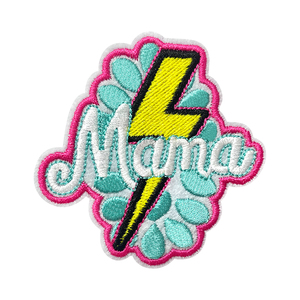 ตราปักลายสายฟ้าพร้อมตัวอักษรและดอกไม้แบบรีดติด สำหรับตกแต่งเสื้อผ้า กระเป๋า หรือของขวัญวัน<span class=keywords><strong>แม่</strong></span> - Product Image 3