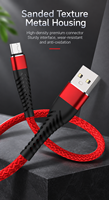 Kabel USB Type-C Nylon Braided 2.4A Fast Charging 1m/2m/3m Tahan Lama untuk Ponsel, Tablet, Komputer, Printer & Scanner