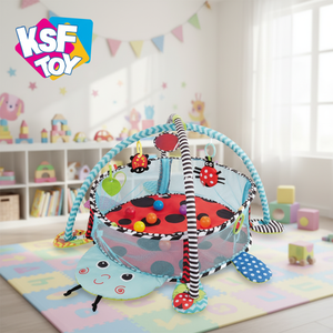 Tappetino Gioco Educativo 3-in-1 KSF Anti-Urina, Tappeto <span class=keywords><strong>per</strong></span> Gattonare, Gioco Oceanico, Rack Fitness, Piscina di Palline con Tessuto Non Tessuto <span class=keywords><strong>per</strong></span> Neonati - Product Image 6