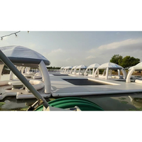 Plateforme aquatique de loisirs en plein air, île flottante, tente, bar aquatique gonflable, bar de piscine, fourniture d'usine