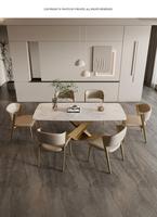 Ensemble de chaises de table de luxe modernes à dossier haut en cuir italien et nordique, rafraîchissantes, pour hôtel, restaurant, repas en extérieur, style designer