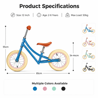 Bicicleta de Equilibrio para Niños Modelo 2026, Asiento Ajustable, Ligera, Scooter de Aprendizaje sin Pedales para Niños de 2 a 5 Años