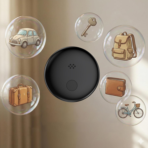 HT03 GPS Tracker Mini Round White <b>Device</b> Can Equip Key Ring Silicon Case <b>Tracking</b> For Children Positioning Mode - Product Image 3