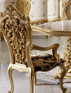 Đồ Nội Thất Cổ Đồ Nội Thất Sang Trọng Cổ Điển (Cũ) Màu Xám Ghế Ăn Khắc Mạnh Bằng Gỗ Tufted Ghế Ăn - Product Image 6