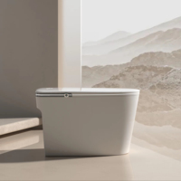Toilette intelligente moderne intelligente à distance avec chasse d'eau automatique, bidet, toilette intelligente monobloc