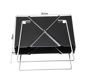 Griglia Portatile Pieghevole a Carbone, <span class=keywords><strong>Barbecue</strong></span> Leggero per Campeggio, Cucina all'Aperto, Viaggi e Feste - Product Image 4
