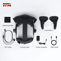 Casque VR PC Ultra 8K avec lunettes 3D Magenta & Vert, écran virtuel >80 pouces, manettes de jeu pour simulation de course et de vol