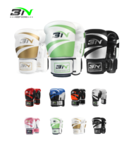 Gants de MMA BN 8-16 oz avec fermeture auto-agrippante en cuir PU pour l'entraînement de boxe, le sparring, le punching et le fitness