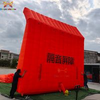 Barrière insonorisée gonflable en PVC bleu durable, imperméable, pour chantier extérieur, contrôle du bruit, sports et divertissements