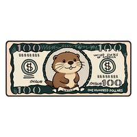 Tapis de clavier et de bureau à sublimation, thème Bonne Chance et Prospérité, Otterly Rich, tapis de table d'ordinateur à succès, cadeau ludique