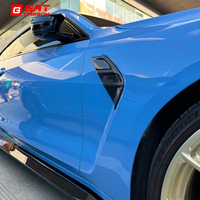 2 pièces de garnitures de couvercles d'aération latérales en fibre de carbone sèche, style MP, accessoires de rétrofit/amélioration pour BMW M3 M4 G80 G82