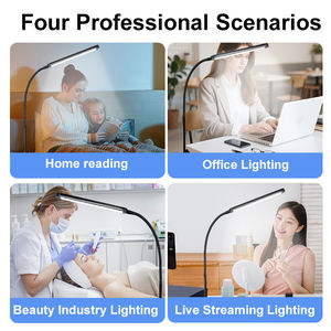 Lampe de sol LED en aluminium pour <span class=keywords><strong>architecte</strong></span> professionnel, pour le travail de bureau, éclairage de tâche, gradation progressive, hauteur réglable, design ergonomique - Product Image 2