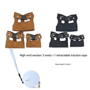 Imbracatura Regolabile in PU Solido con Corda a Strappo e Decorazione a Sciarpa per Piccoli Animali Domestici e Rettili, Modello Divisibile - Product Image 4