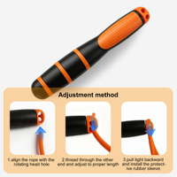 Poignées ABS avec triple anneau antidérapant, 360 °   Corde à sauter anti-emmêlement à rotation libre pour la maison, la salle de sport et l'entraînement en extérieur
