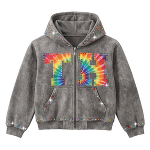 Custom 500GSM Heavyweight Cotton Hoodie Men's Streetwear Boxy Fit <b>Acid</b> Washed Oversized <b>Drop</b> Shoulder Plain Blank Pullover - Product Image 3